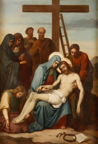 Sexta Dor de Maria Santíssima – Jesus é descido da cruz